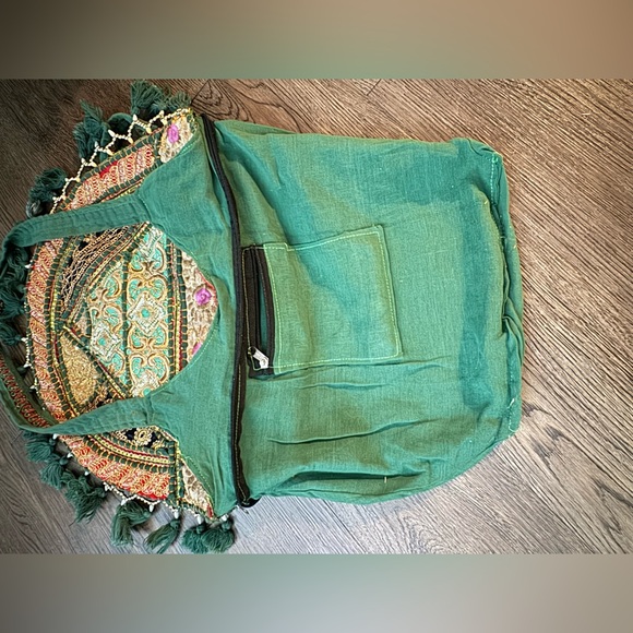 vintage boho gypsy fairycore circular tote - Picture 2 of 9